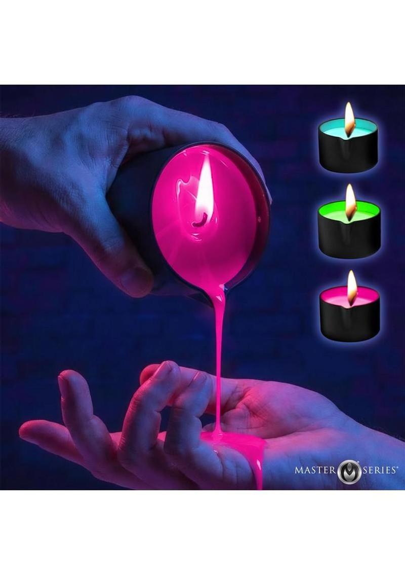 Master Series Wicked Wax Blacklight Reactive Drip Candle