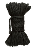 Merci Hogtied Bind and Tie 6mm Hemp Bondage Rope - Black - 50ft