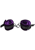 Merci Velvet Ankle Cuffs - Black/Purple