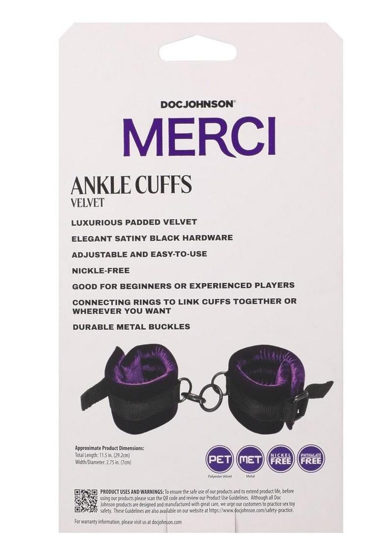 Merci Velvet Ankle Cuffs