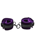 Merci Velvet Wrist Cuffs - Black/Purple