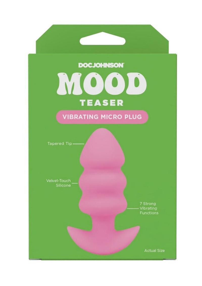 Mood Teaser Vibrating Rechargeable Silicone Micro Plug - Pink