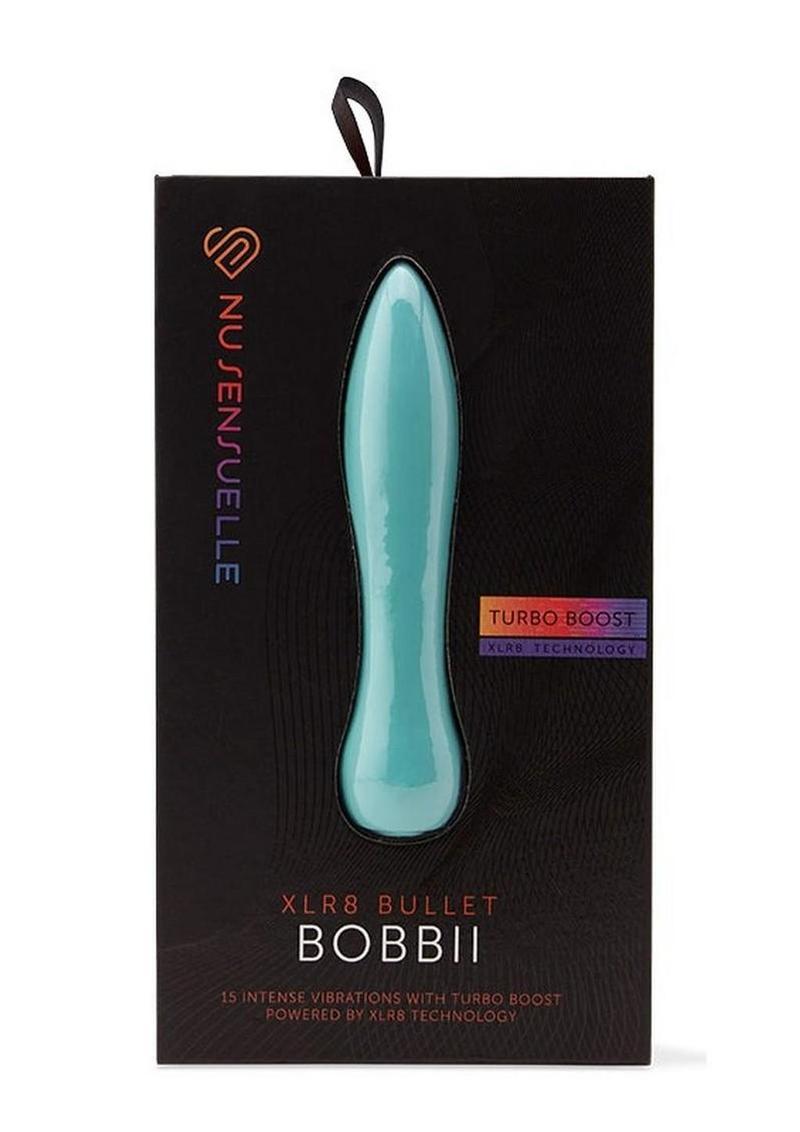 Nu Sensuelle Bobbii Xlr8 Rechargeable Silicone Vibrator - Blue/Electric Blue
