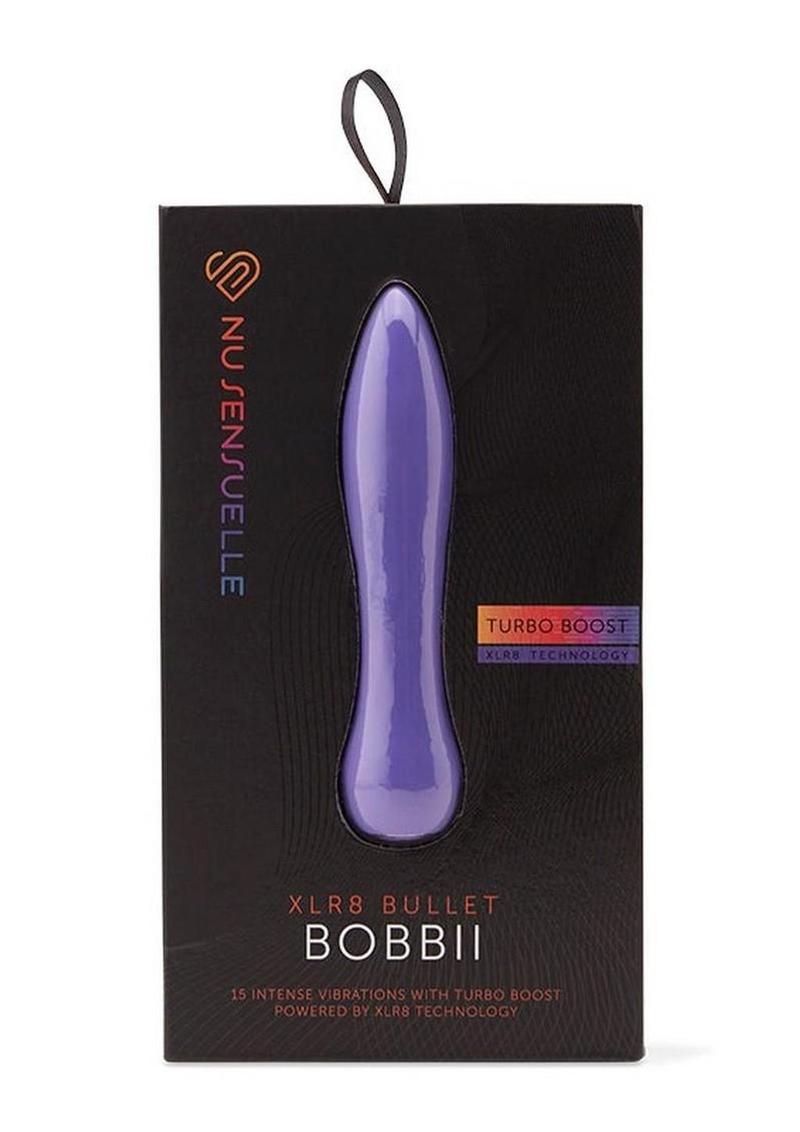 Nu Sensuelle Bobbii Xlr8 Rechargeable Silicone Vibrator - Purple/Ultra Violet