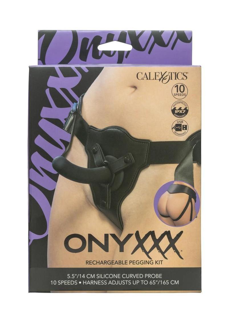 Onyxxx Rechargeable Silicone Pegging Kit - Black