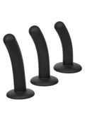 Onyxxx Silicone Curved Probe - Black - 3 Piece/Set
