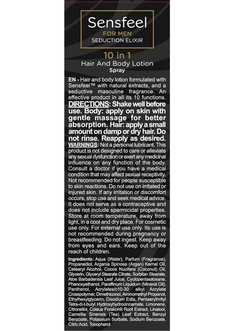 Orgie Sensfeel For Man - Seduction Elixir 10 In 1 For Body and Hair