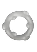 Oxballs Spinner Single Silicone Cock Ring - Vapor - Clear