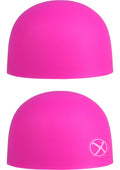 Palmcaps Silicone Massager Heads Attachment - Pink - 2 Per Pack