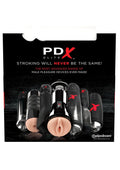 Pdx Elite Fanta Flesh Vibrating Strokers Display 12 Each Per Pop Counter - Display