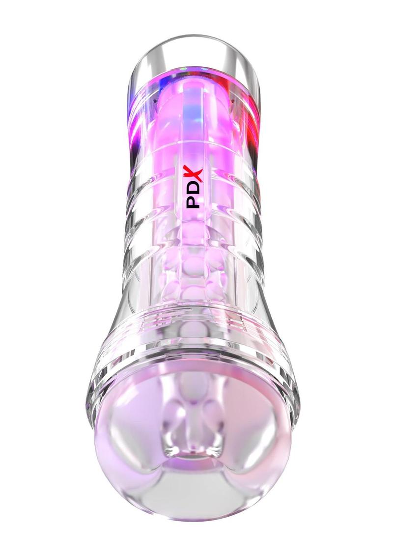 Pdx Elite Viewtube XXL See-Thru EZ-Grip Led Stroker - Clear - XXLarge
