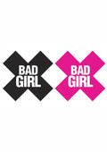 Peekaboo Bad Girl Pasties - Black/Pink