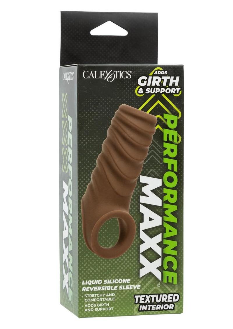Performance Maxx Liquid Silicone Reversible Sleeve - Caramel