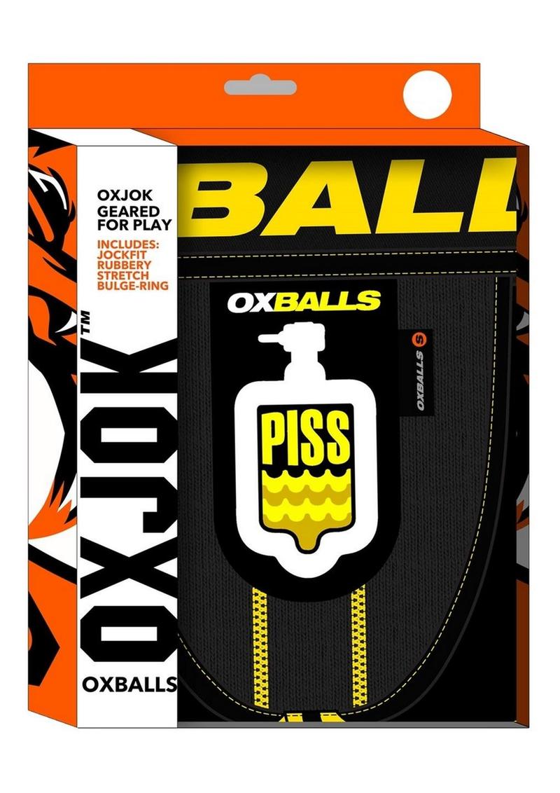 Pisspig 3d Rubber Urinal Jock - Black/Yellow - XXLarge