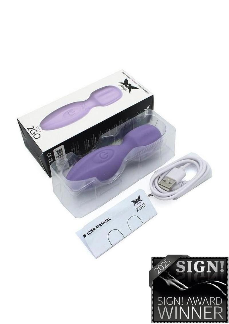 Pixey 2go Rechargeable Silicone Mini Wand - Lilla