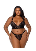 Playboy Bunny Charm Bralette - Black - XXLarge - Set