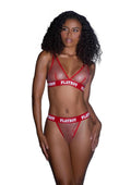 Playboy Galaxy Bunny - Black/Red - Large/XLarge - 2 Piece/Set