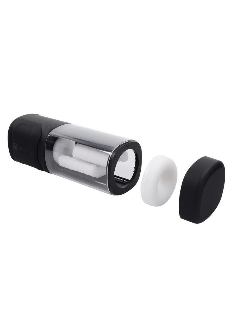 Playboy Side Piece Rechargeable Silicone Warming Sliding Stroker
