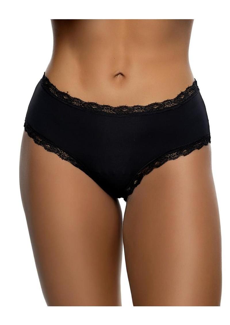 Playboy Ultra Soft Panty - Black/Pink - Large/XLarge