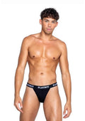 Playboys Mens Modal Gym Thong - Black/White - Large