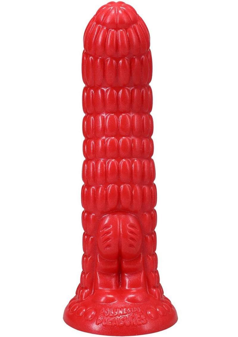 Polynesian Pleasure Idols Ula' Make Fire Idol Rechargeable Silicone Vibrating Dildo with Remote Control