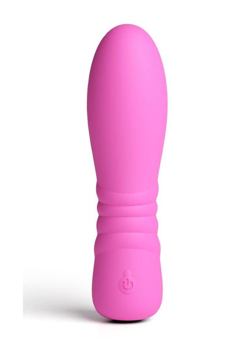 Pretty In Pink Blush Compact Rechargeable Silicone Light Up Vibrator - Pink