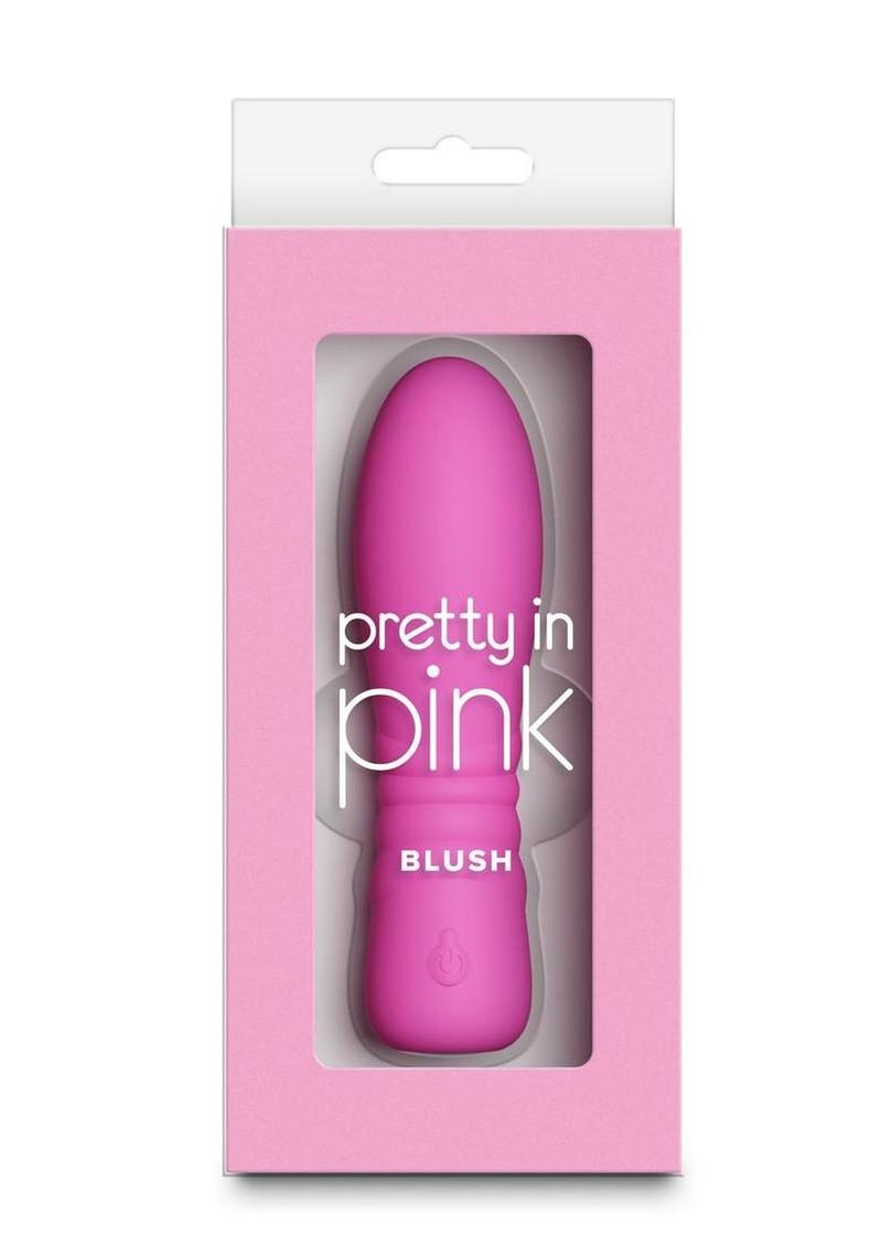 Pretty In Pink Blush Compact Rechargeable Silicone Light Up Vibrator - Pink