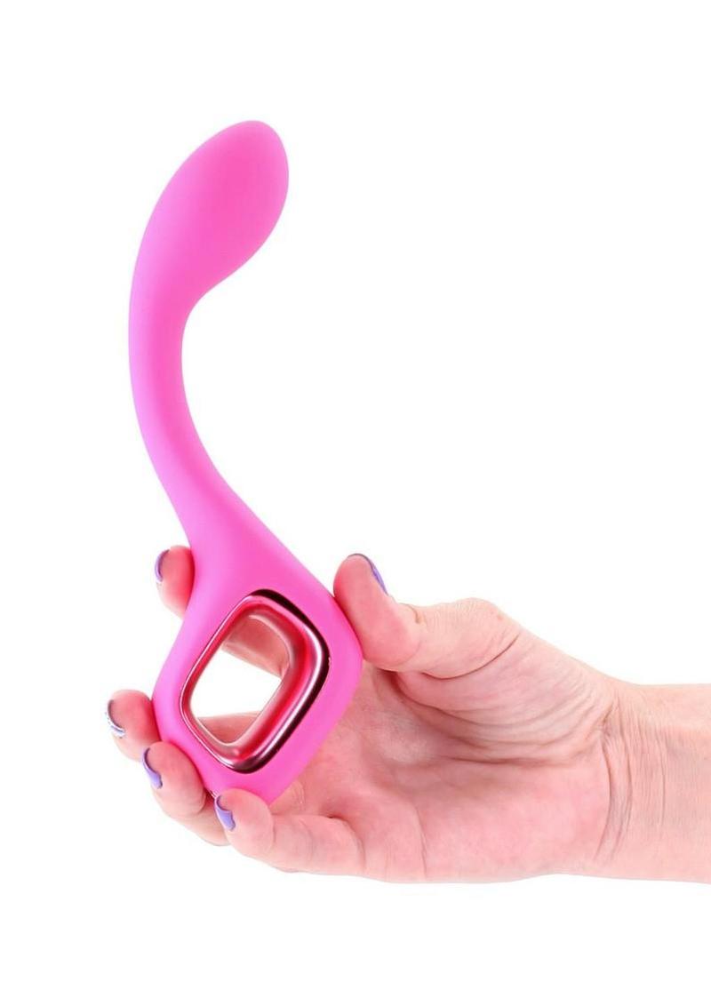 Pretty In Pink Lace Rechargeable Silicone G-Spot Vibrator