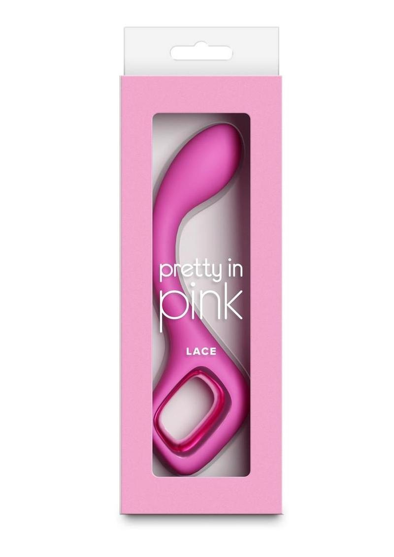 Pretty In Pink Lace Rechargeable Silicone G-Spot Vibrator - Pink