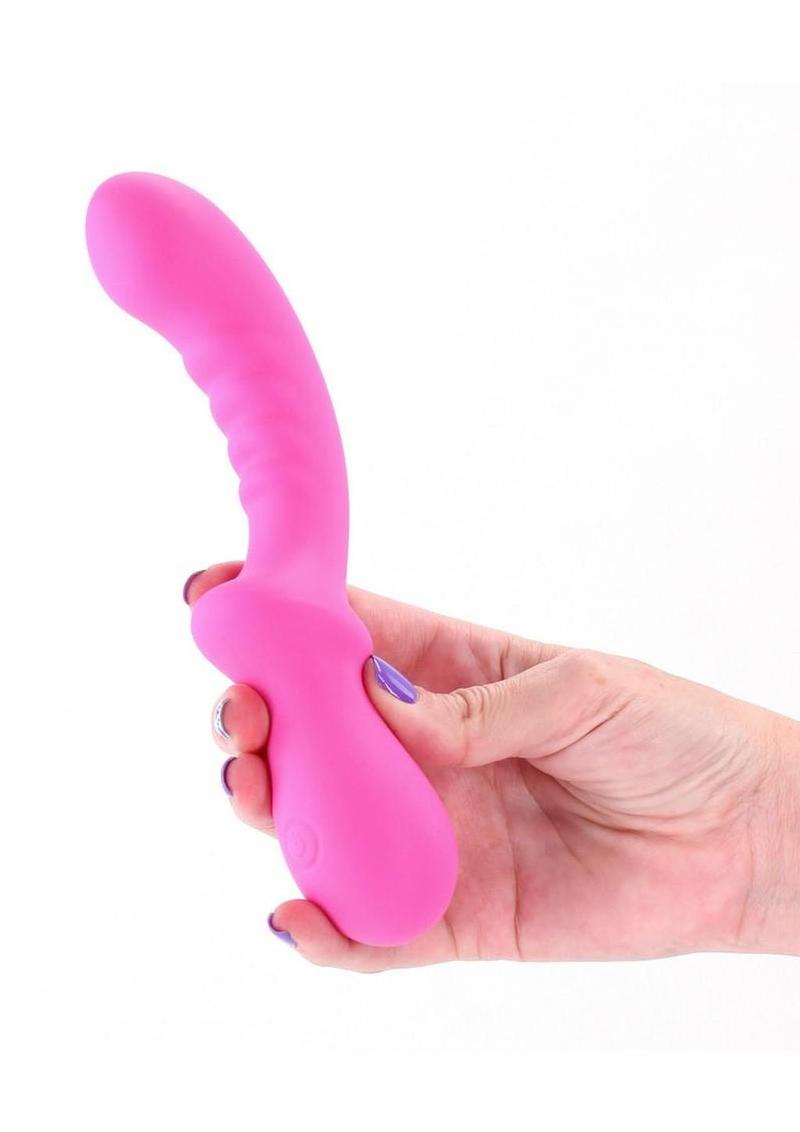 Pretty In Pink Peony Rechargeable Silicone G-Spot Vibrator