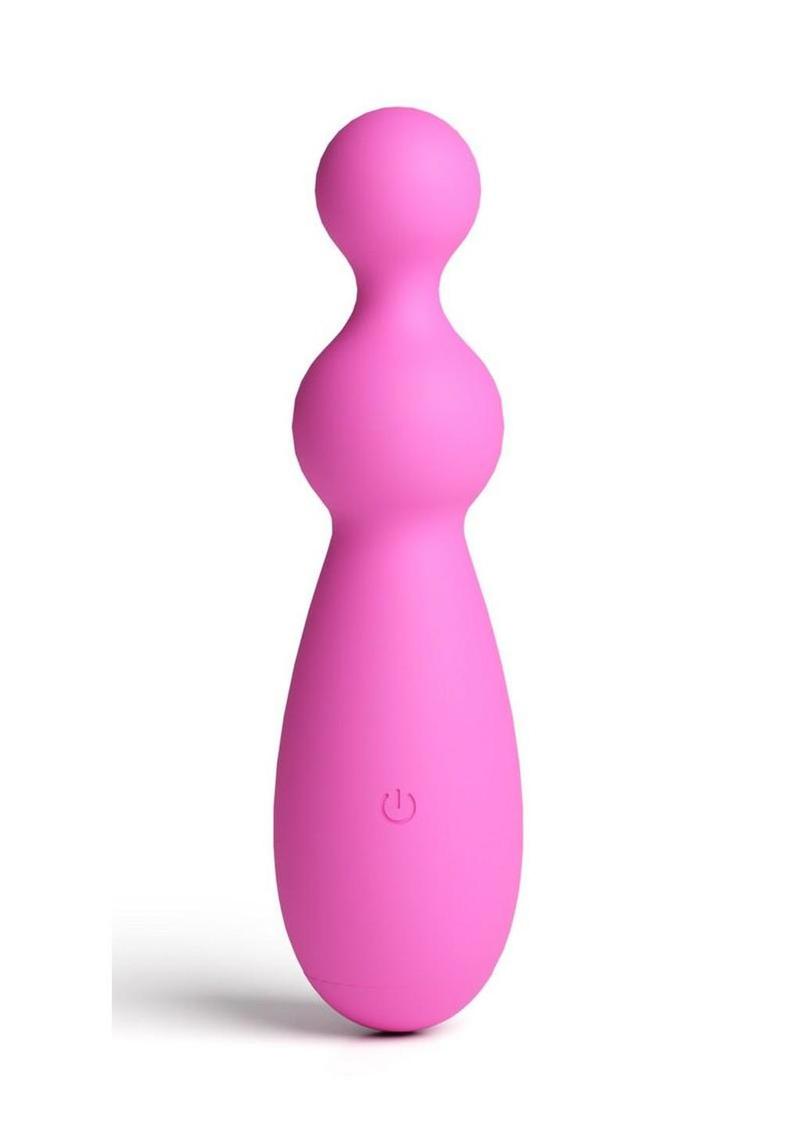 Pretty In Pink Petal Rechargeable Silicone Beaded Vibrator - Pink