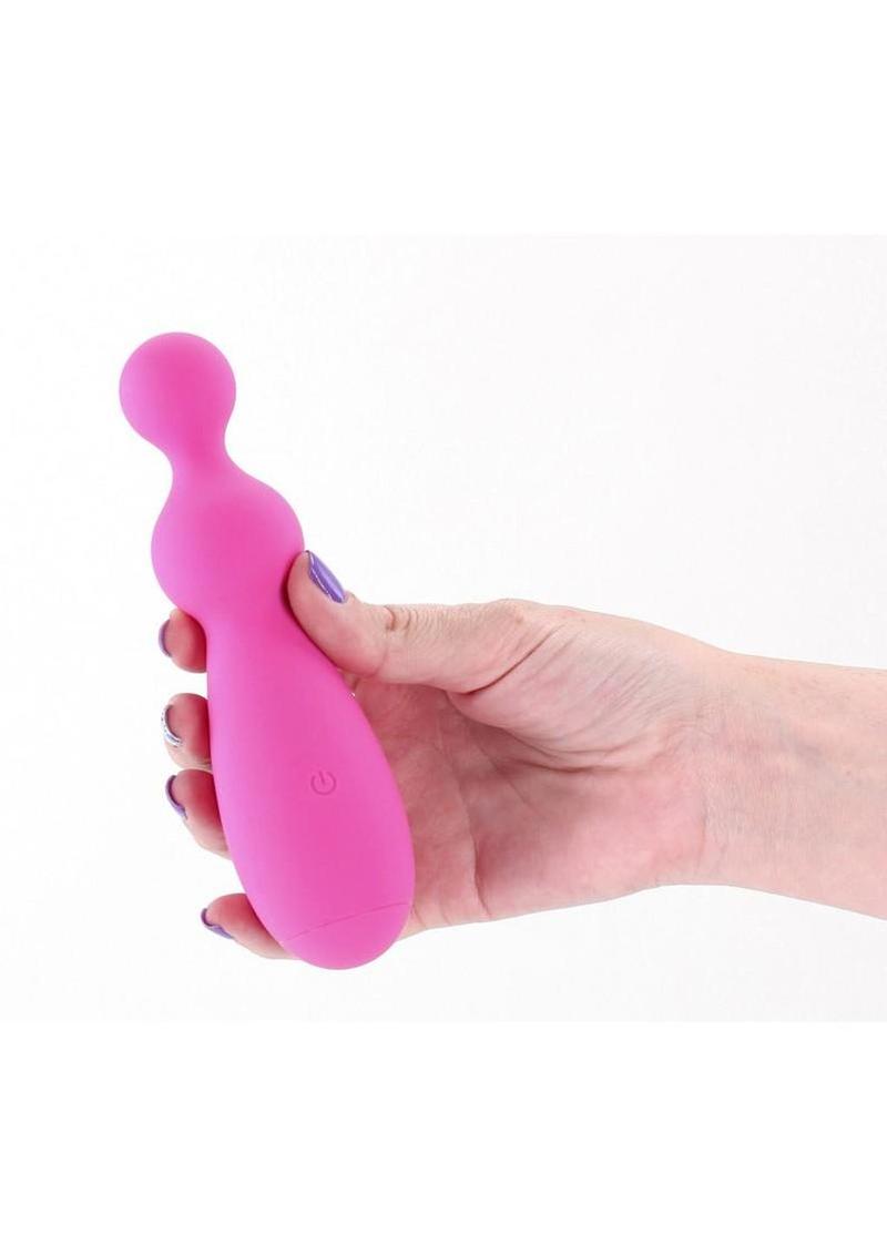 Pretty In Pink Petal Rechargeable Silicone Beaded Vibrator