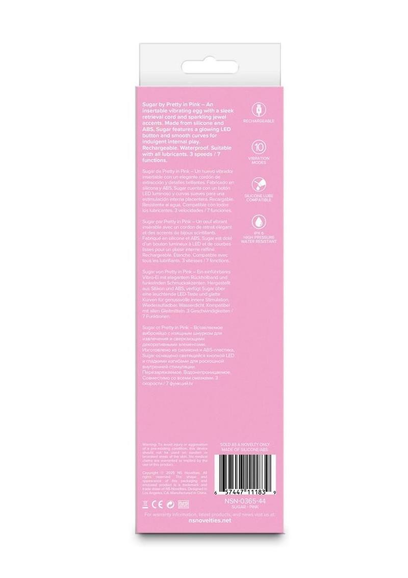 Pretty In Pink Sugar Rechargeable Silicone Vibrating Egg