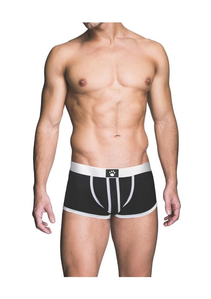 Prowler Red Ass-Less Trunk - Black/White - Large