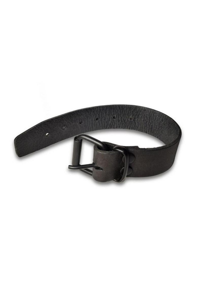 Prowler Red Leather Buckle Bicep Band - Black - XLarge