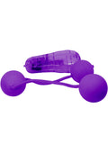 Real Skin Vibrating Ben-Wa Kegel Balls - Purple