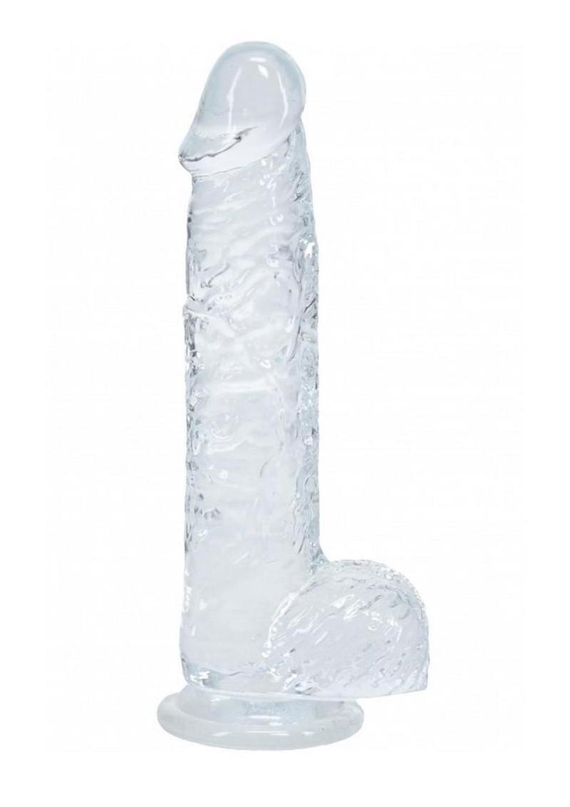 Realrock Crystal Clear Realistic Dildo with Balls - Clear - 5in