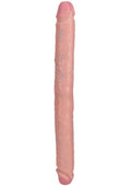 Realrock Realistic Skin Slim Double Ended Dong - Vanilla - 14in