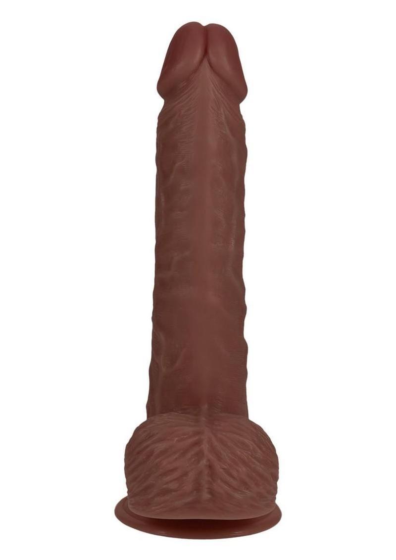 Realrock Ultra Realistic Skin Vibrating Rechargeable Straight Dildo with Balls