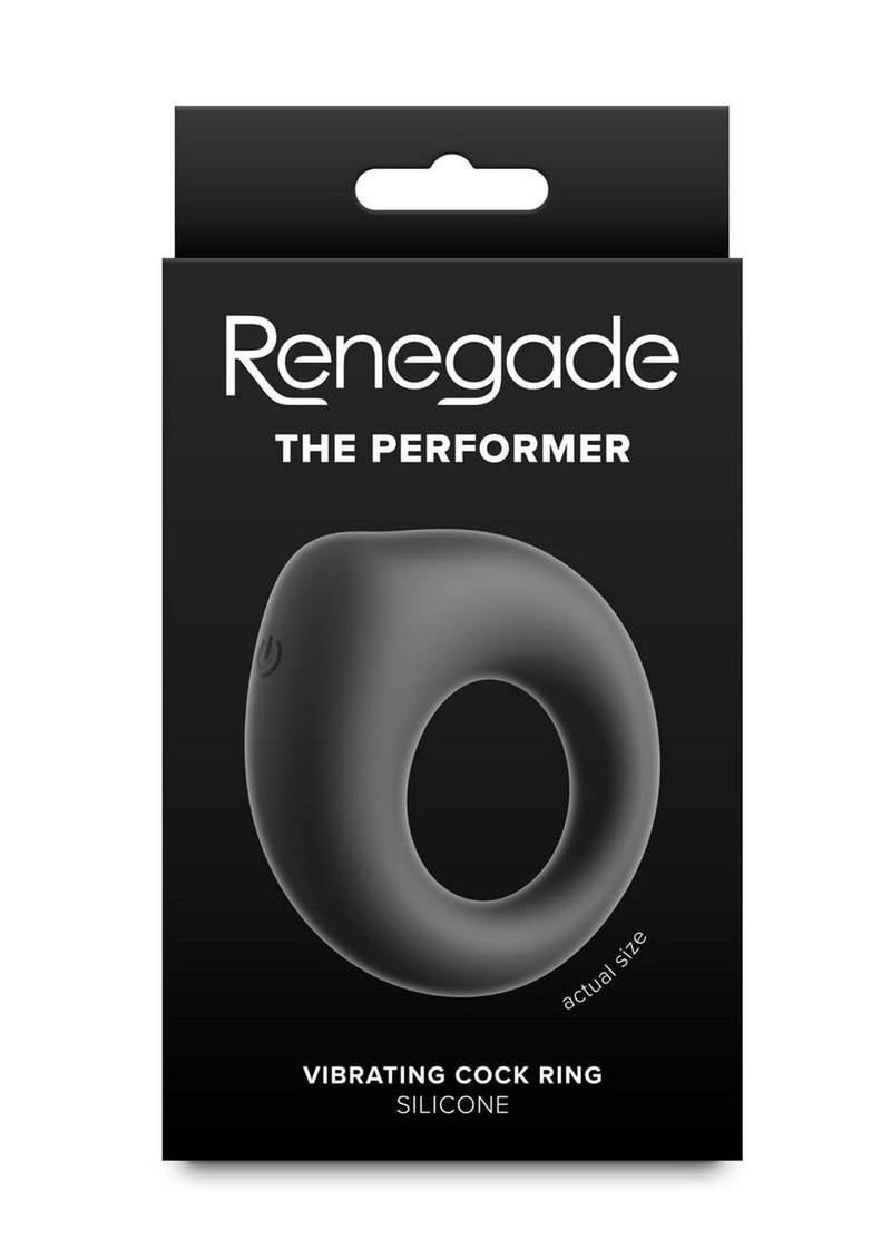Renegade The Performer Rechargeable Silicone Vibrating Cockring - Black