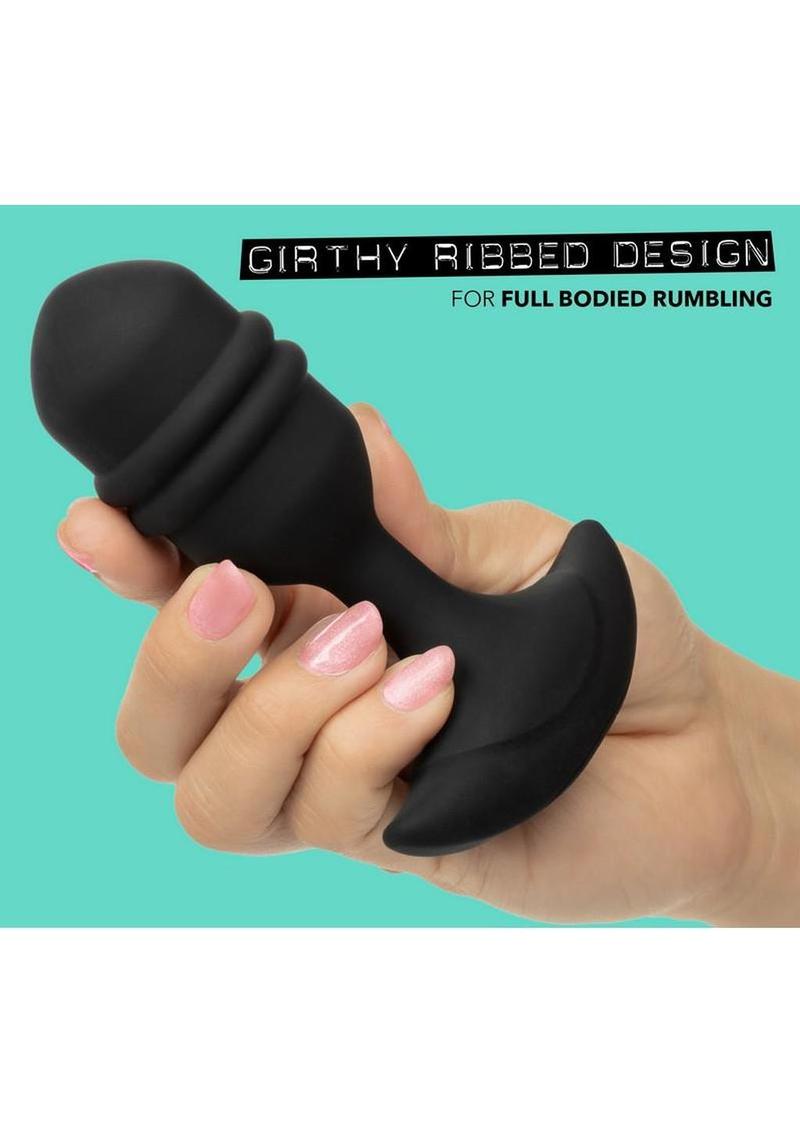 Rock Bottom Rumbling Ribbed Rechargeable Silicone Probe
