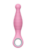 Rock Candy Sweet Cheeks Rechargeable Silicone Anal Vibrator - Gray/Pink