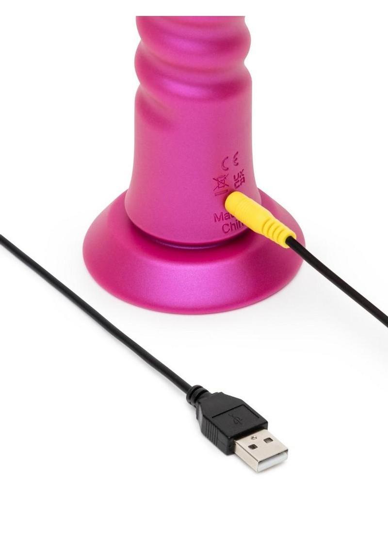 Romp Jiggle Rechargeable Silicone Thrusting Vibrating Dildo with Suction Cup