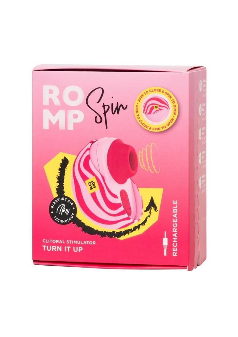 Romp Spin Travel Rechargeable Silicone Clitoral Stimulator - Yellow