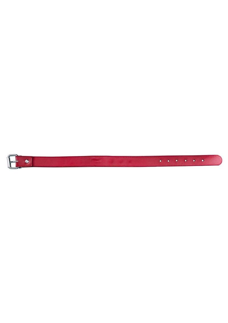 Rouge O Ring Studded Adjustable Leather Collar