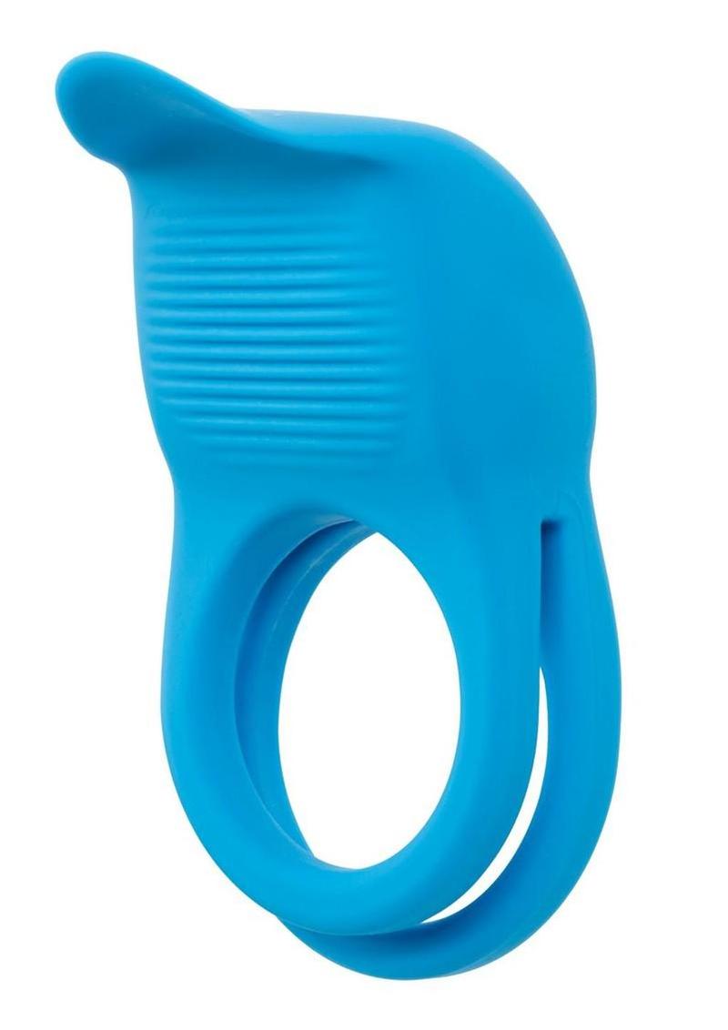 Rumbler Rumble Rechargeable Silicone Dual Cock Ring - Blue