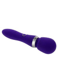 Selopa Merlin Rechargeable Silicone Wand Vibrator - Purple/Silver