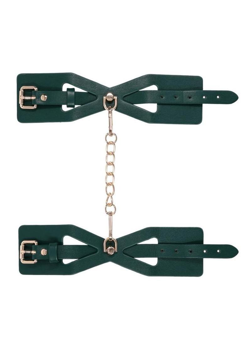 Sex and Mischief Indica Cutout Cuffs - Gold/Green