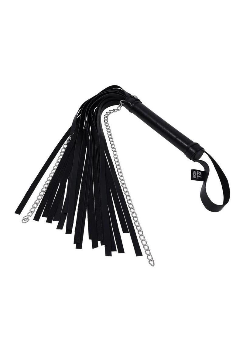 Sex and Mischief Shadow Chain Flogger - Black/Silver