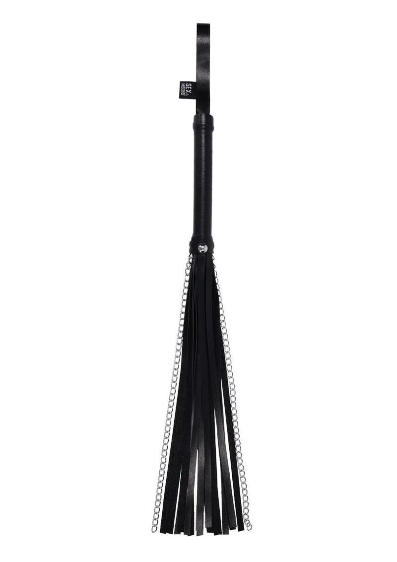 Sex and Mischief Shadow Chain Flogger - Black/Silver